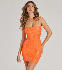 Cassie Corset Lace-Up Sequin Mini Dress