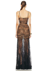 Two-Tone Lace Cami Gown